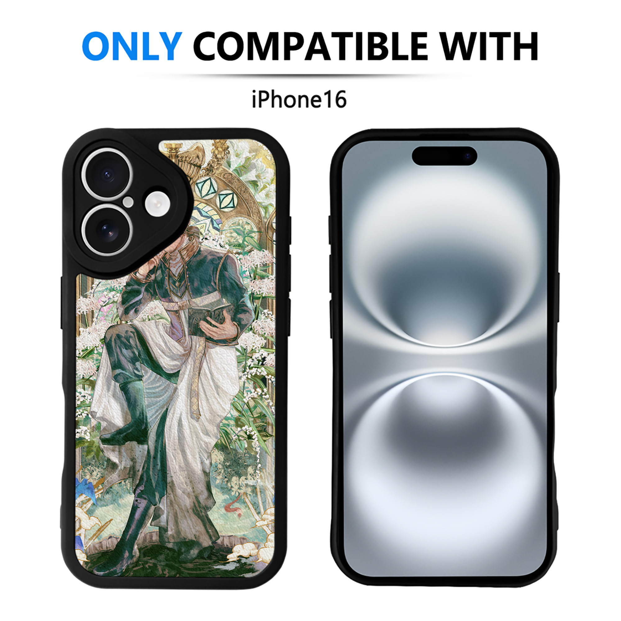 （画像用） 葬送のフリーレン Frieren 【iPhone 16シリーズ対応】シリコンスマホケース（レザー調） 材質：シリコン
